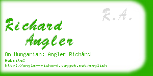 richard angler business card